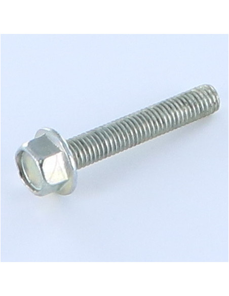 1 x Vis métaux Tête hexagonale TH M8X35 Acier zingué Embase collerette crantée