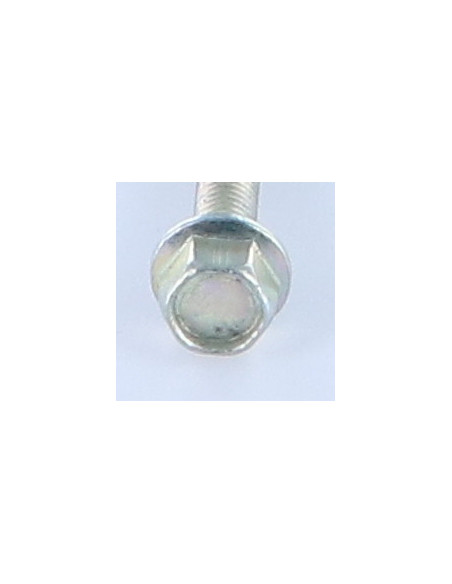 1 x Vis métaux Tête hexagonale TH M8X35 Acier zingué Embase collerette crantée