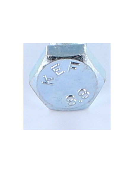 1 x Vis métaux Tête hexagonale TH M10X50 Filetage total Classe 8.8 Pas fin Pas de 125 Acier zingué