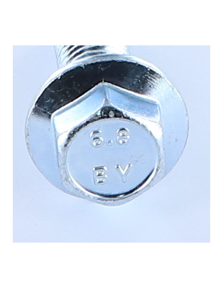 1 x Vis métaux Tête hexagonale TH M12X40 Embase collerette crantée Acier zingué
