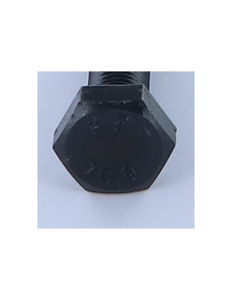 1 x Vis métaux Tête hexagonale TH M10X40 Classe 10.9 Filetage total Pas fin Pas de 100 Acier brut