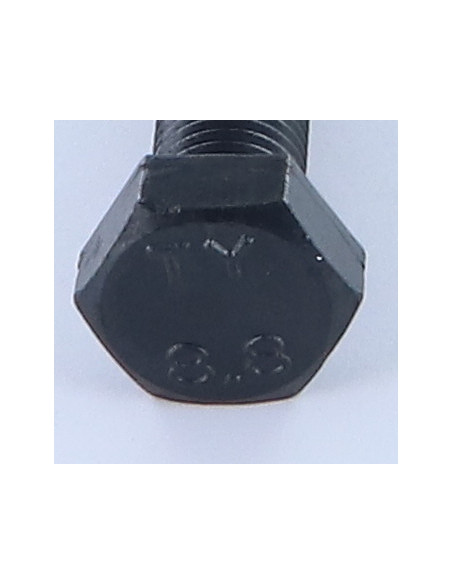 1 x Vis métaux Tête hexagonale TH M12X50 Filetage total Classe 8.8 Pas fin Pas de 150 Acier brut