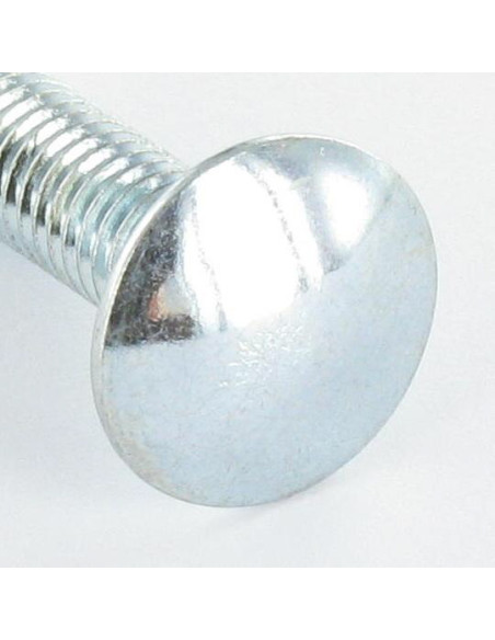 1 x TRCC JAPY tête ronde collet carré M6X12 Collet bas 1.5 Diamètre de tête: 13.5 Acier zingué