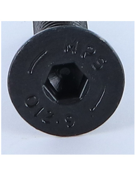 1 x Vis métaux FHC tête fraisée empreinte hexagonale creuse M10X40 Classe 12.9 Clé de 6 HC6 Acier brut