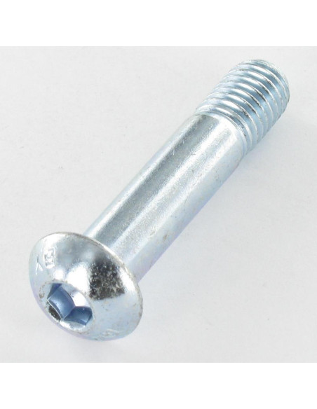 1 x Vis métaux BHC (Tête Bombée Hexagonal creux) M10X50 Filetée sur 13 Classe 10.9 Clé de 6 HC6 Acier zingué