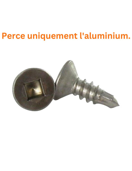 1 x Vis autoperceuse Inox A2 Tête fraisée Carré 4.8X25