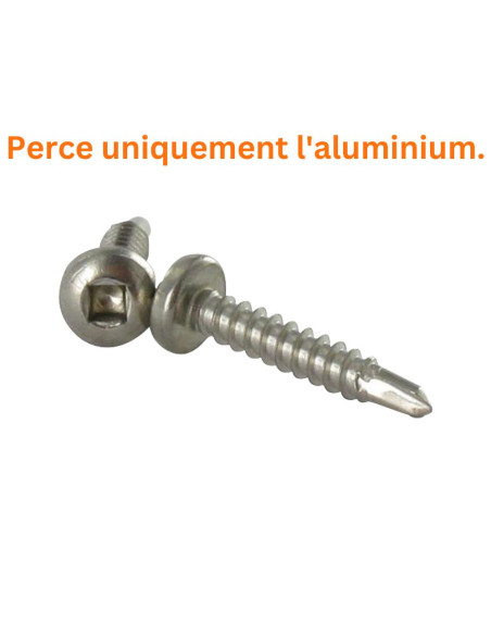 1 x Vis autoperceuse Tête cylindrique TC Carré 3.9X16 Empreinte carre 1 Inox A2