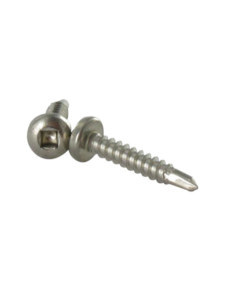 1 x Vis autoperceuse Tête cylindrique TC Carré 4.8X22 Empreinte carré 2 Inox A2