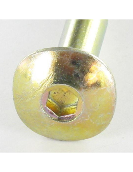 1 x Vis bois TRCC JAPY tête ronde collet carré 6X50 Hexagonal creux 4 Acier zingué