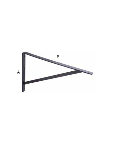 1 x Equerre renfort 210X310X30 Acier zingué noir