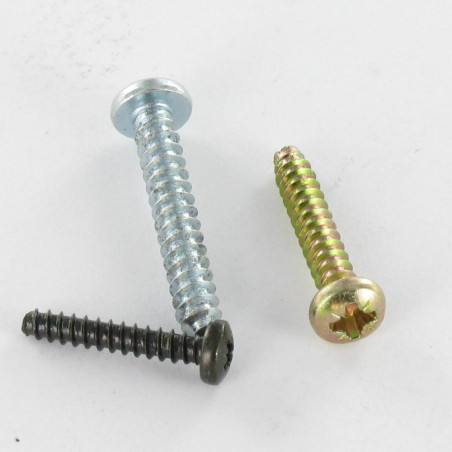 1 x Vis tôle tête cylindrique bombée large Pozi 4.2X16 Acier zingué Sans pointe