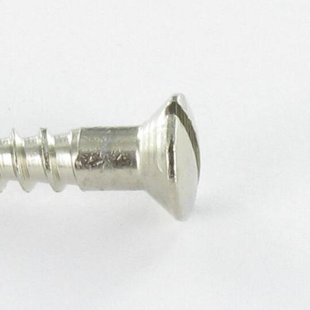 1 x Vis bois Laiton chrome Tête fraisée bombée TFB Fendue 3X25 microvis