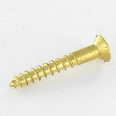 1 x Vis bois Laiton Tête fraisée bombée TFB Fendue 3X12 microvis