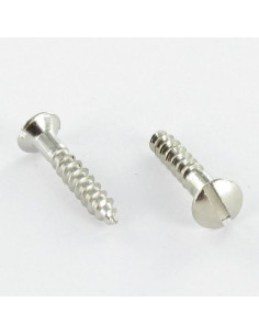 Vis bois Laiton nickelé Tête fraisée bombée TFB Fendue 4X30