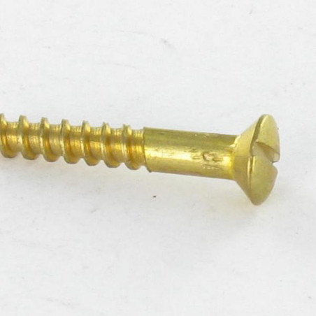 1 x Vis bois Laiton Tête fraisée bombée TFB Fendue 2X12 microvis