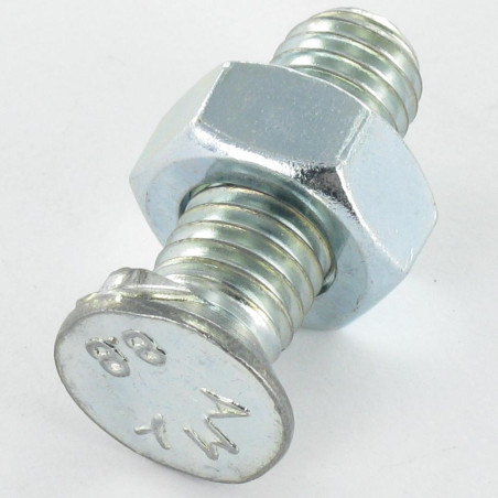 1 x CORPS TFCC tête fraisée collet carré 2 Ergots 8X200 Acier zingué