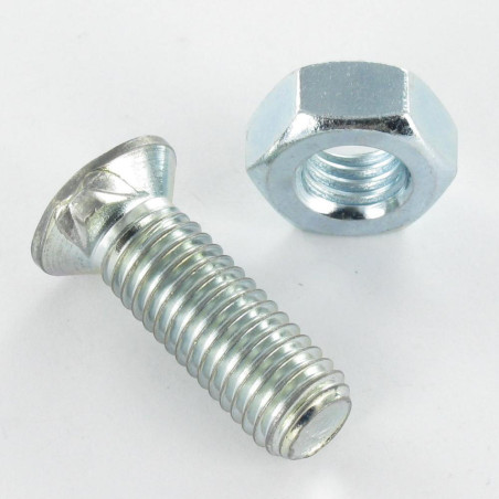 1 x CORPS TFCC tête fraisée collet carré 2 Ergots 8X200 Acier zingué