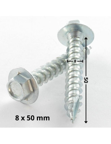 1 x Vis bois TEKOR Tête hexagonale TH Embase...
