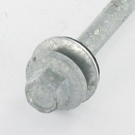 1 x Vis autoperceuse Tête hexagonale TH 6.5X125 Rondelle Forte tenue à la corrosion Acier galvanisé à chaud