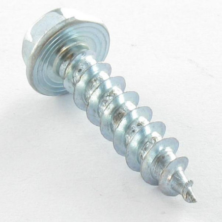 1 x VBA Vis bois agglo Tête hexagonale TH Embase collerette 4X16 Sur plat 5.5 Acier zingué