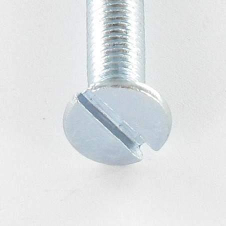 1 x Vis métaux Tête fraisée Fendue M6X45 Acier zingué