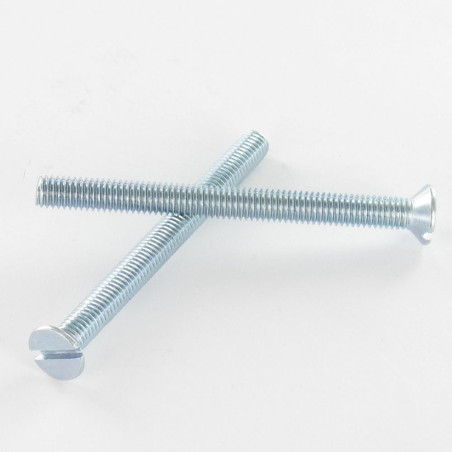 1 x Vis métaux Tête fraisée Fendue M5X14 Acier zingué