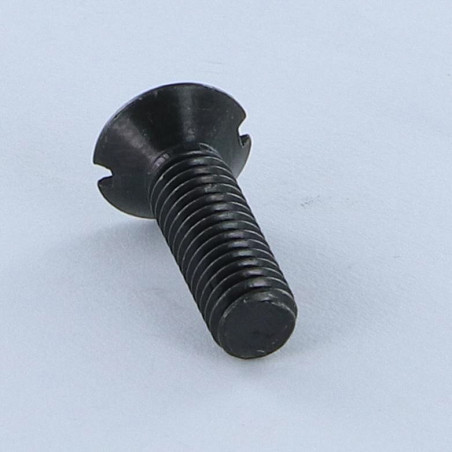 1 x Vis métaux Tête fraisée Fendue M6X20 Acier zingué noir