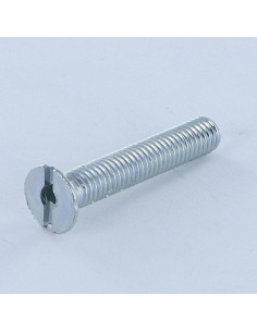 Vis métaux Tête fraisée Fendue M6X35 Percée Acier zingué