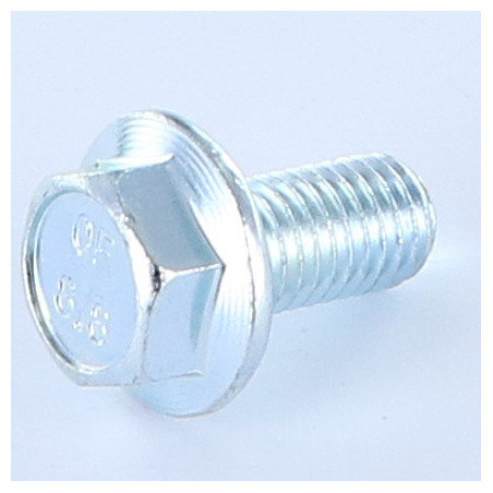 1 x Vis métaux Tête hexagonale TH M12X35 Embase collerette crantée Classe 8.8 Acier zingué