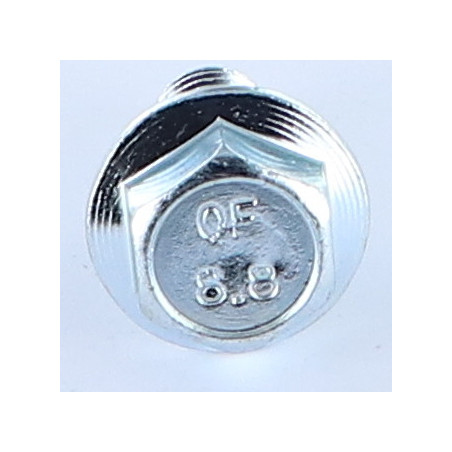 1 x Vis métaux Tête hexagonale TH M12X35 Embase collerette crantée Classe 8.8 Acier zingué