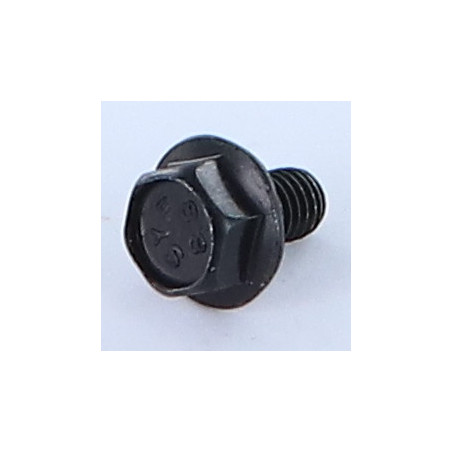 1 x Vis métaux Tête hexagonale TH M8X12 Embase collerette crantée Classe 8.8 Acier zingué noir