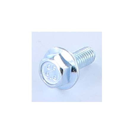 1 x Vis métaux Tête hexagonale TH M6X16 Embase collerette crantée Classe 8.8 Acier zingué