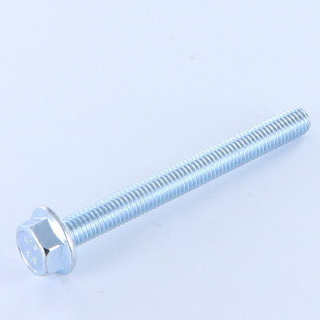 1 x Vis métaux Tête hexagonale TH M8X50 Filetée sur 24 Embase collerette crantée Classe 8.8 Acier zingué