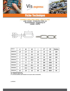 M Chaîne à MAILL Long Diamètre 6 Inox A4 (vendu au m) 2