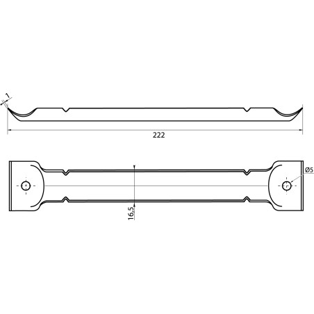 1 x RAIDISSEUR De TABLE Longueur 222 Acier zingué