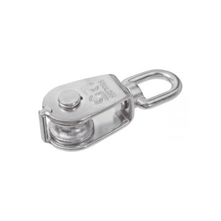 1 x POULIE SIMPLE De 32 Inox A2 Pour Câble De 8