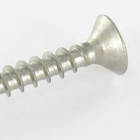 1 x VBA Vis bois agglo Tête fraisée Pozi N°2 5X35 Filetage total Inox A4