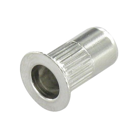 1 x Ecrou à sertir Tête fraisée Cranté M10X21 INFC 45 Inox A2