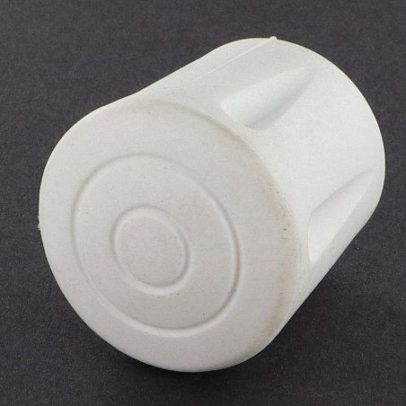 1 x Embout rond envellopant caoutchouc vulcanisé Blanc Pour Tube 12 à 13