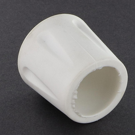 1 x Embout rond envellopant caoutchouc vulcanisé Blanc Pour Tube 25 à 26