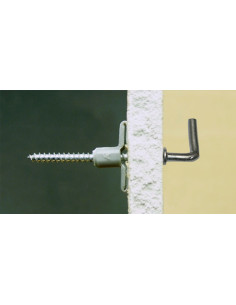 Cheville Nylon 8X40 Avec Gond MOYEN Collerette 4X45 2