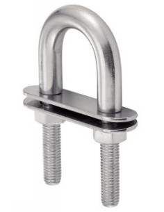 Etrier Forme U Avec Double PLAQUES Inox A4 12X150