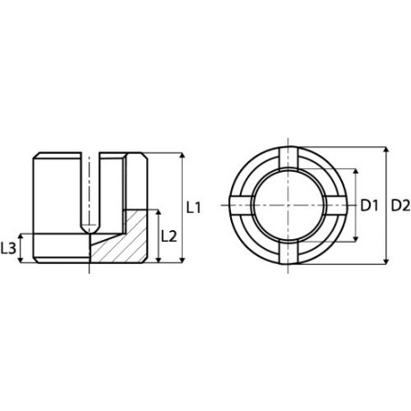1 x Serre-câble croisé Pour Câble Diamètre 5 Inox A4