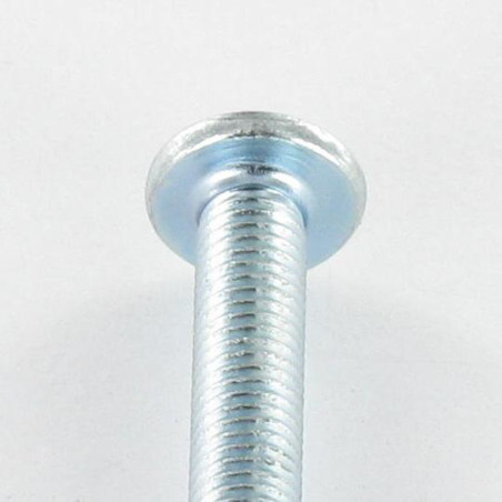 1 x Vis métaux Tête Bombée Large Pozi N°2 / Fendue M5X40 Acier zingué
