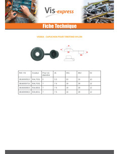 Cache Tirefond De 5 RAL7031 Polyéthylène 2
