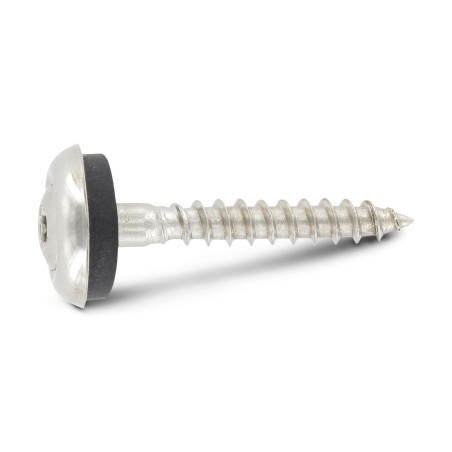 1 x Vis faitage Tête fraisée bombée TFB TORX T20 Inox A2 5X180 Rondelle d'étanchéite EPDM 3P