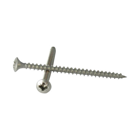 1 x VBA Vis bois agglo Inox A2 Tête fraisée bombée TFB Pozi 5X30