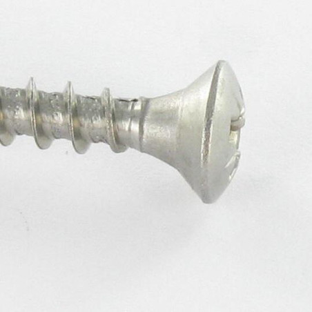1 x VBA Vis bois agglo Inox A2 Tête fraisée bombée TFB Pozi 4X50