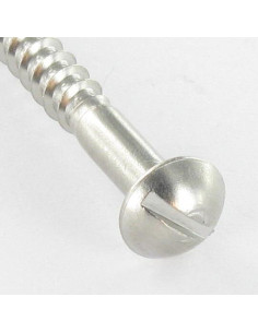 Vis bois Inox A2 Tête ronde TR Fendue 6X30 2