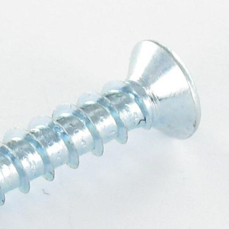 1 x Vis pvc TRILOBE Tête fraisée Pozi 3X8 FILET45 Acier zingué microvis